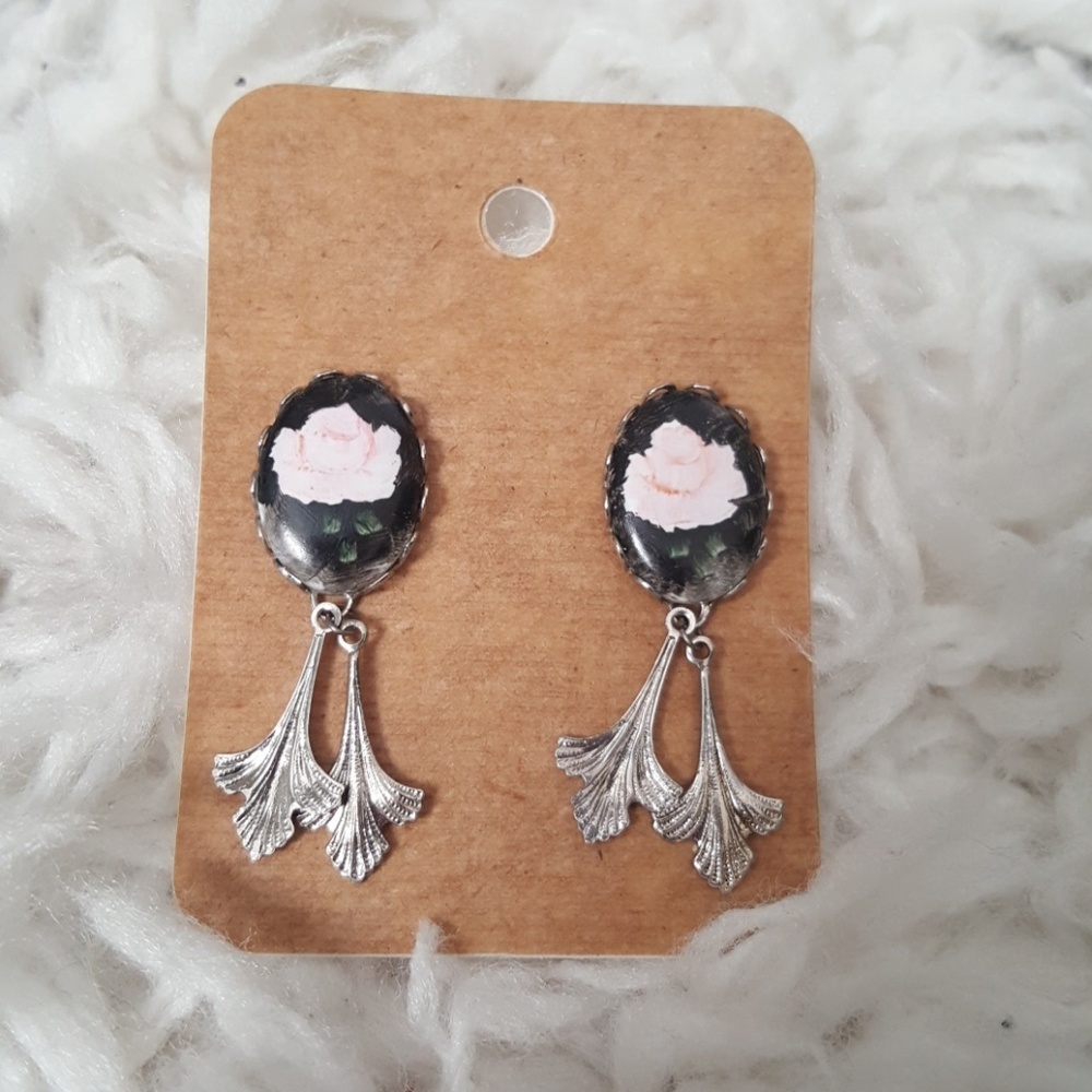 Vintage Hand-painted Earrings